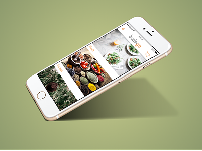 Bode-Go Food Food Info/Delivery App food iphone mobile mockup ui