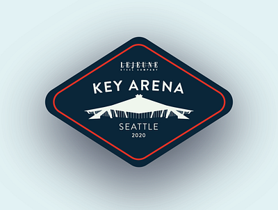 Lejeune Sticker Series: Key Arena art direction badge city design labor minimal modern seattle steel sticker vector