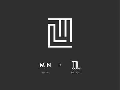 MN46 Apartment Logo art direction brand identity branding contemporary design geometic icon logo minimal minneapolis mn modern typography waterfall