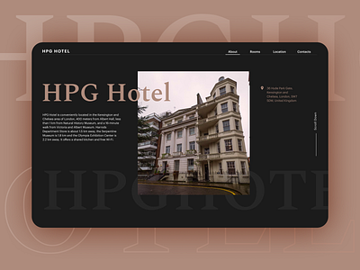 Website for HPG Hotel. UK/London