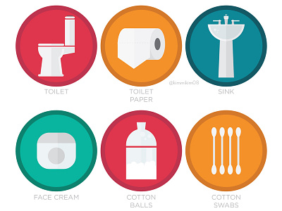 Bathroom Icons, Set 1