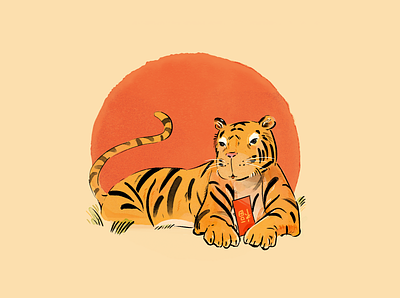 Year of the Tiger aapi artist branding chinese new year design digital art digital illustration drawing editorial illustration good luck illustration logo lunar new year painted illustration procreate red envelope tiger tiger illustration year of the tiger