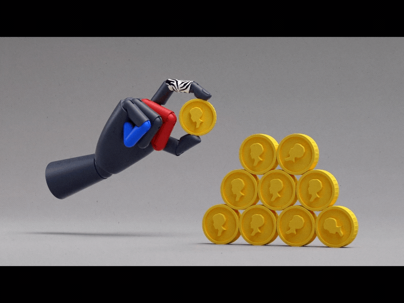 BKS Coins after effects animation cinema4d coin coins design gif hand motion
