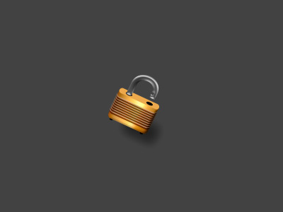 Padlock brass icon ios lock metal padlock