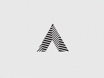 Logo 3d a black dazzle geometry logo stripy