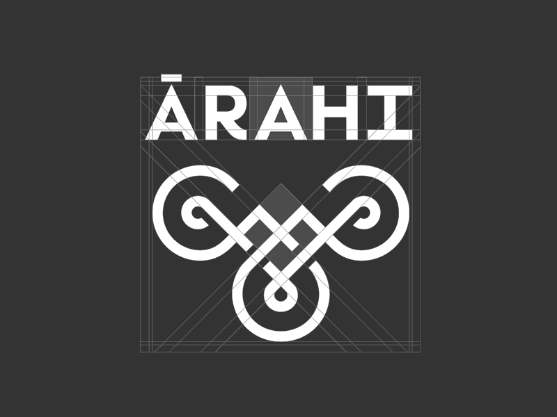Arahi capitals grid logo maori nz wine
