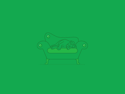 My chair chair dog furniture green line sofa xero