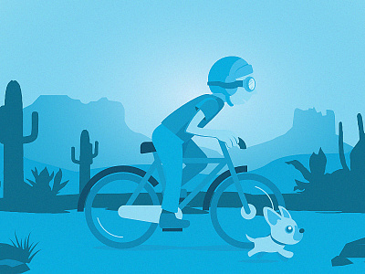 Bike adventure bike cactus cycle desert dog landscape