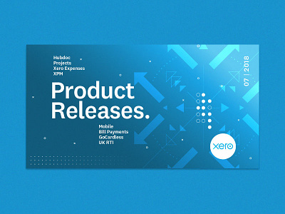 Product Update arrow blue card software update xero
