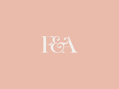 F&A | Monogram branding design isotype logo monogram vector