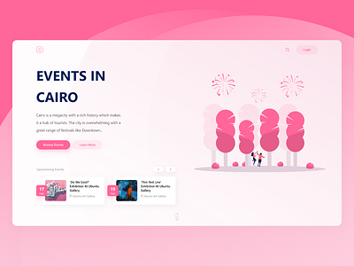 Events Header design (Daily UI) clean daily dailyui design flat illustration ui web website