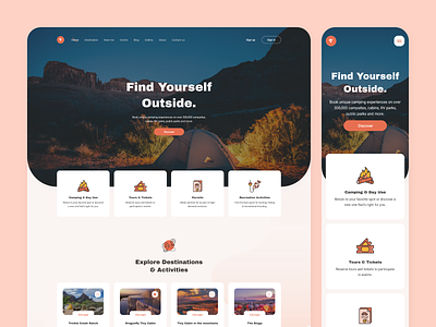 Camping Website Design
