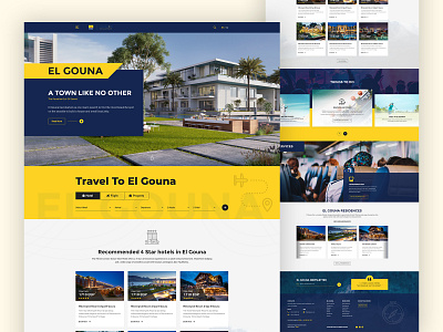 A concept design for el Gouna website clean design flat icons tourism travel ui web website