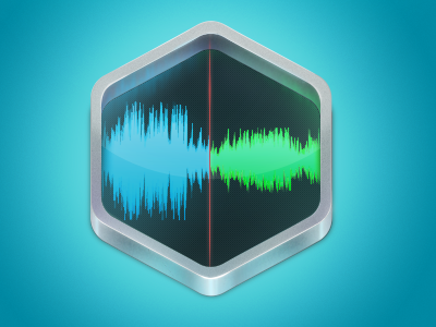 Sound Cleaner Icon app app icon hexagon icon mac sound cleaner waveform