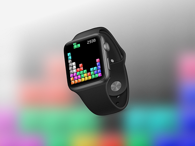 Tetris - Apple Watch app apple watch concept game geometic mockup product design retro simple tetris throwback ui