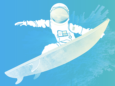 SPACE SURFER astronaut blues making waves music waves spaceman surfer surfing waves