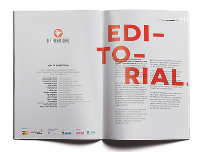 Teatro Nacional's Monthly Programme brochure editorial design experimental typography graphic design layout minimal programme theatre