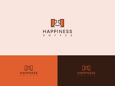 Happiness brand branding coffee design graphic logo