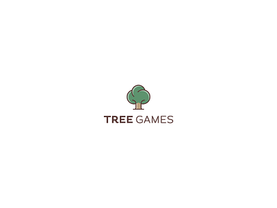Tree Games brand branding design flat games logo logotype tree