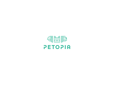 Petopia brand branding design graphic illustration logo logotype vector