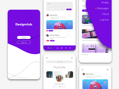Designclub Mobile App app application design interactive interface mobile phone screen socialmedia ui ui design ux