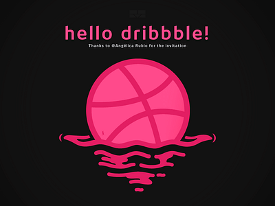 Hello Dribbble! black color debut first firstshot hello illustration puddle rreyes shot swamp underwater