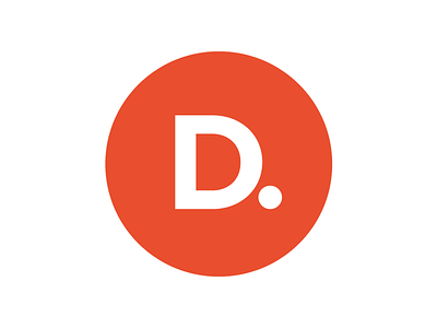 De Daders icon logo circle clean d daders dot icon logo red simple