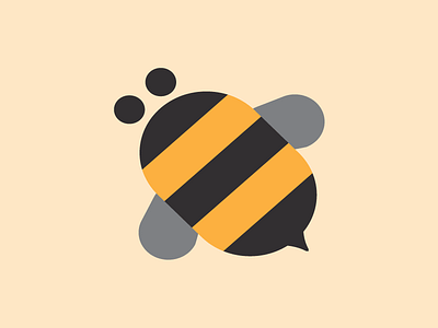 Beeezz bee black funny logo simple wasp yellow