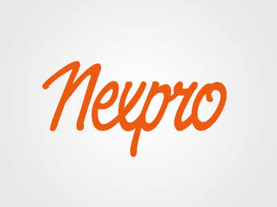 Nexpro brushtype logo bram van der kroon brushpen brushtype custom type handlettered naming nexpro outlines