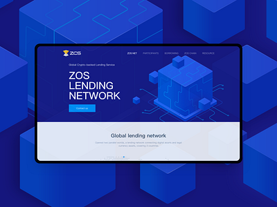 ZOS | Global Lending Network card design icon illustration lists ui ux web