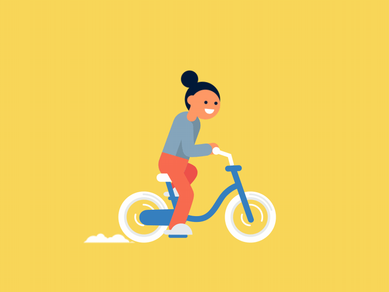 Bike like a Girl aftereffects animation character cycle motion