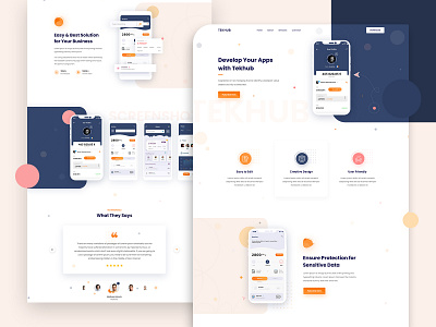 Tekhub- App Landing by Shahin Salehiin on Dribbble