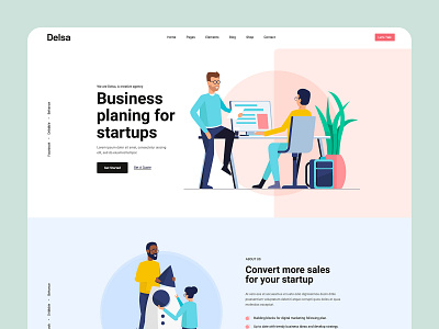 Delsa- Startup Agency Landing Page