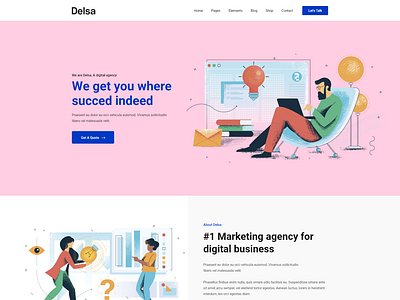 Delsa- Digital Agency Landing Page by Shahin Salehiin on Dribbble