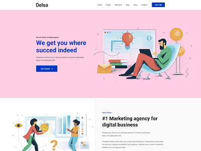 Delsa- Digital Agency Landing Page by Shahin Salehin on Dribbble