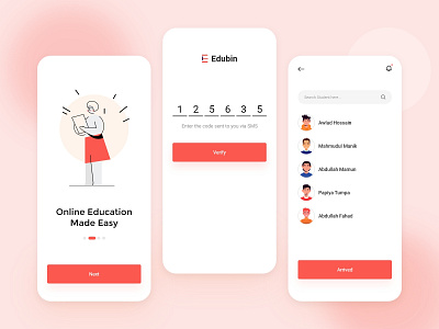 Education Mobile App 2020 trend app colorful education meeting mobile app online education ui ux video conference