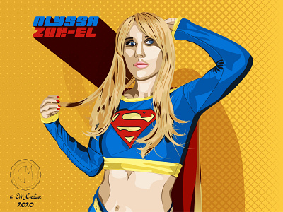 Super Alyssa adobe illustrator cosplay dc comics illustration super girl superhero vector