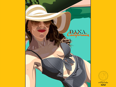 Dana California adobe illustrator california illustration summer summertime swimsuit vector