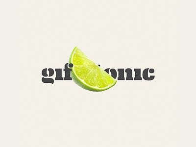 A logo for gif&tonic animation blog branding ea type eames gif lime logo typography