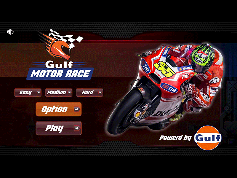 Bike Racing game interface