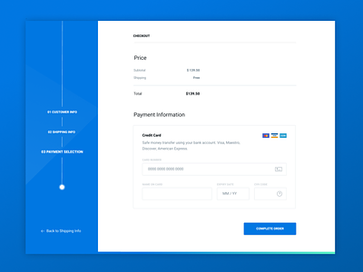 Credit Card Checkout Page blue credit card dailyu design discover flat payment ui ux vector