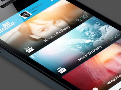 Helllo event feed - image effects app helllo ios messaging ui