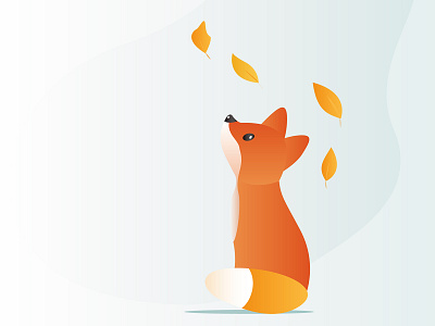 Dreaming fox animal art autumn cute cute animal draw drawing fox illustration illustration art illustrator leaves orange red vector