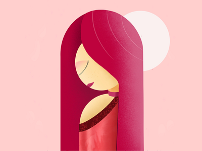 Red hair art digitalart flat flatdesign flatillustration illustration mohdshan procreate shape shapeart