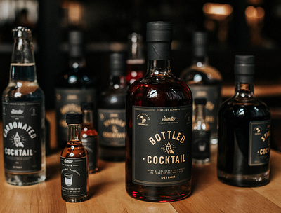 Standby Cocktails alcohol bottles branding design drawing drinks illustration logo packaging type