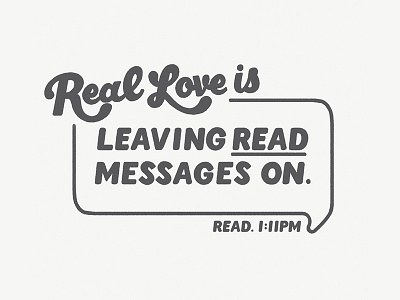Real Love illustration lettering love messages read real type typography