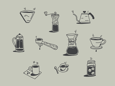 Coffee Icons coffee icon icons illustration line work mark