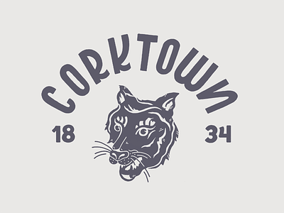 Corktown Tiger illustration logo mark shirt tiger