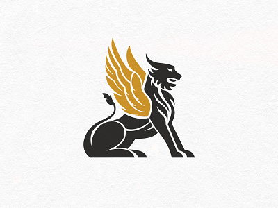 Griffin bird capital griffin lion logo logotype