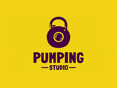 Pumping studio athletic crossfit cry fitnes logo logotype photo photo studio photographer pumping studio yellow